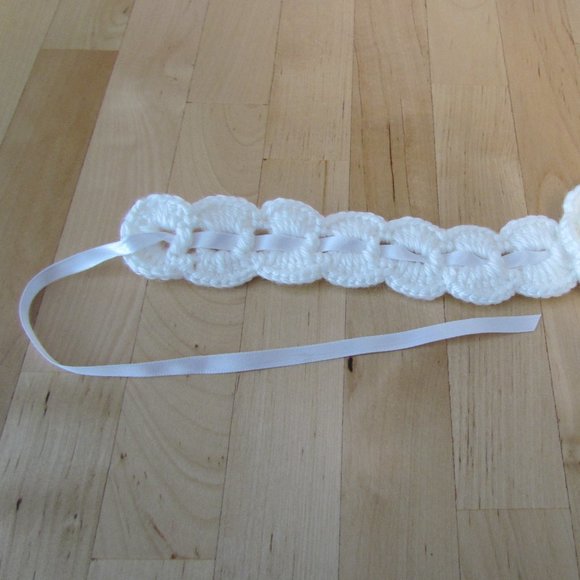 Taller de ABU White Handmade headband (crochet) - Picture 6 of 16